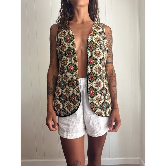 Vintage Tapestry Vest - Picture 1 of 4